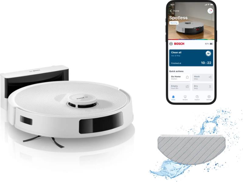 BOSCH Robotski UsisivačSpotless, 11.000 Pa 360 LiDAR navigacija... BCRC1W