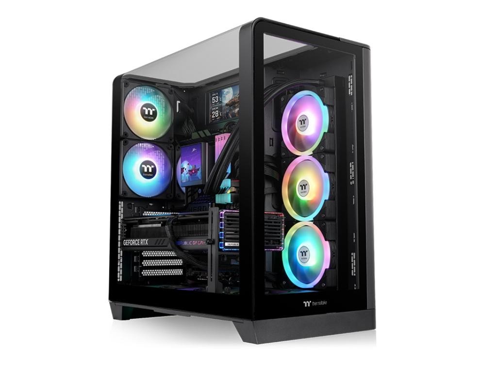 Thermaltake View 390 TGMid Tower, tempered glass2x120mm PWM fan, GPU: 460mm