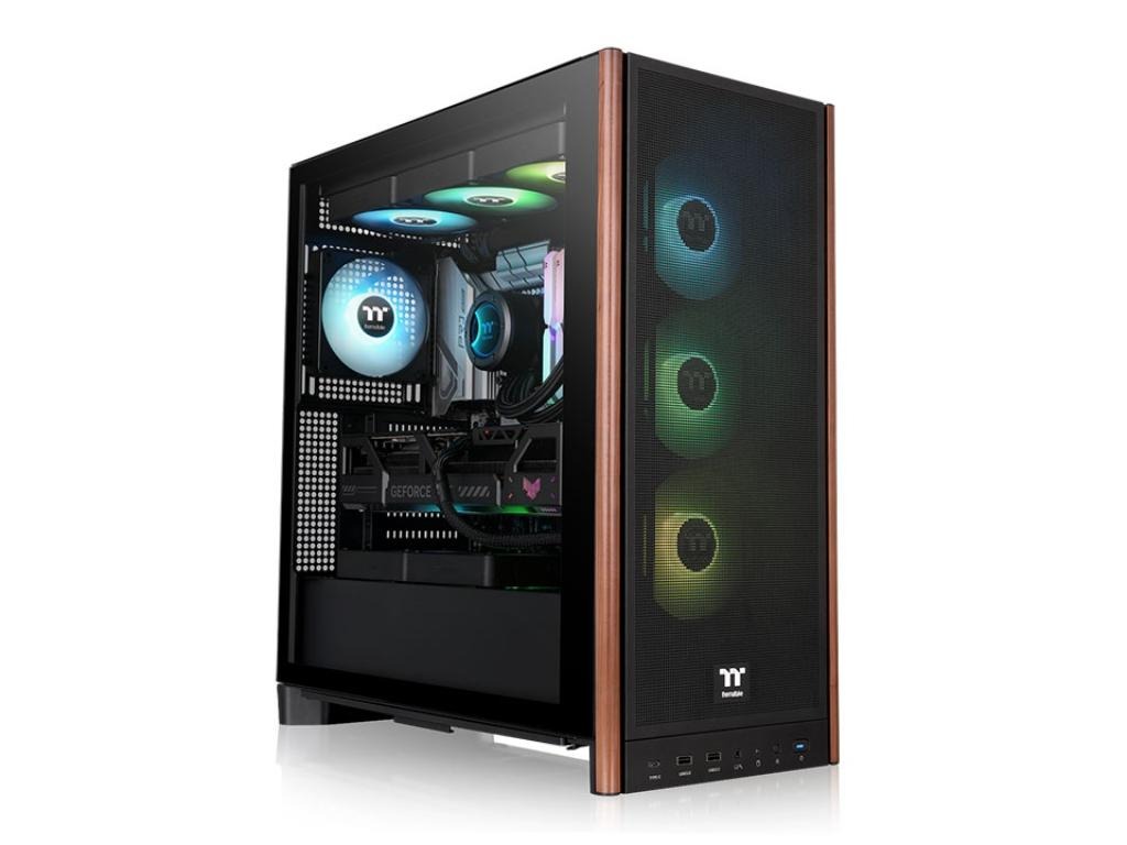 Thermaltake S370 WS, Mid Towertempered glass, wood accents4x120mm PWM fans, GPU: 410mm