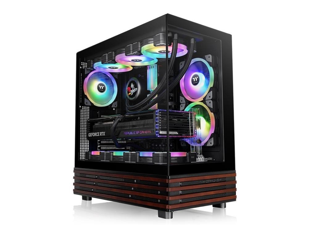 Thermaltake View 270 Plus WSARGB, Mid Tower,tempered glasswood, 3xARGB fans, VGA: 420mm