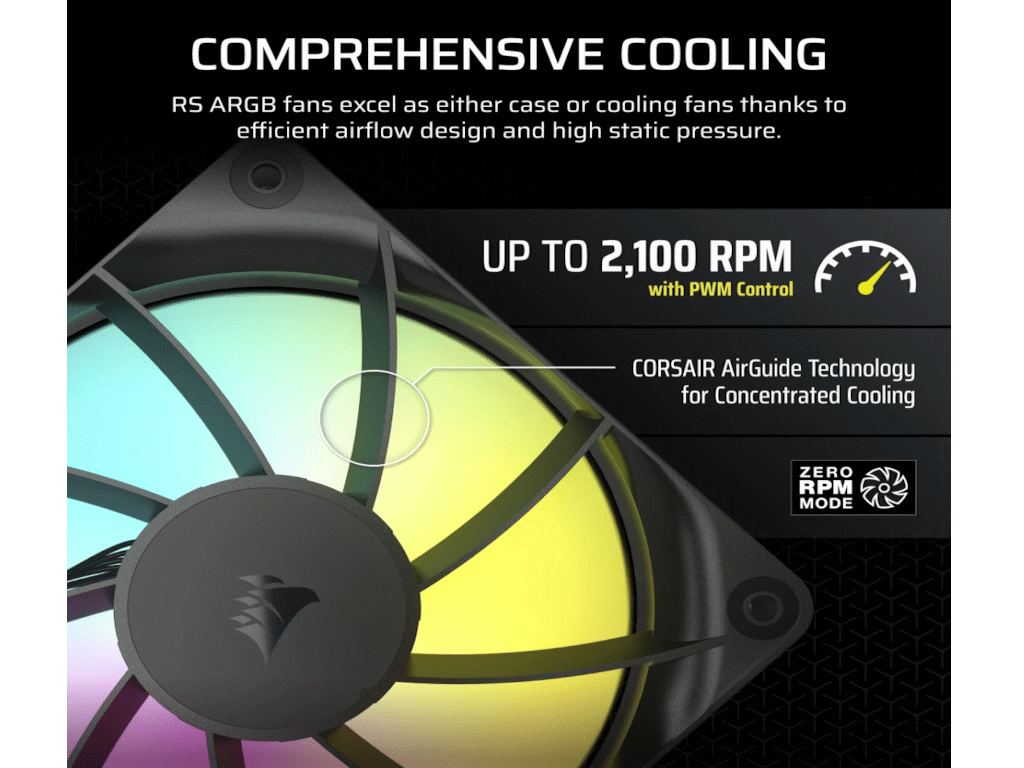 Corsair RS120 ARGB PWM FanBlack