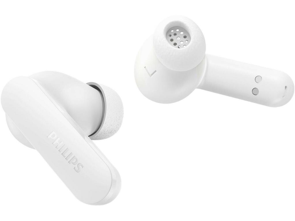 Philips TAT2100WT BT slušalicedo 36h baterija; BT 6.0; IPX4; 4 mikrofona; pogonske jedinice od 10 mm